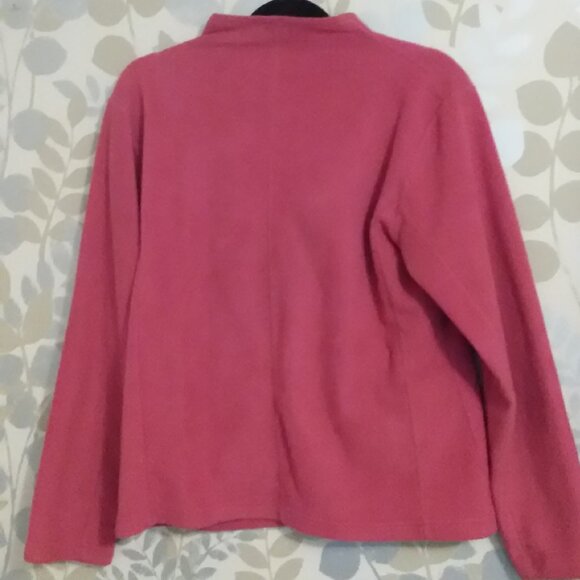 Pink Optimum Fleece Sweater | Zip up Cardigan Sz M\L - Picture 2 of 3